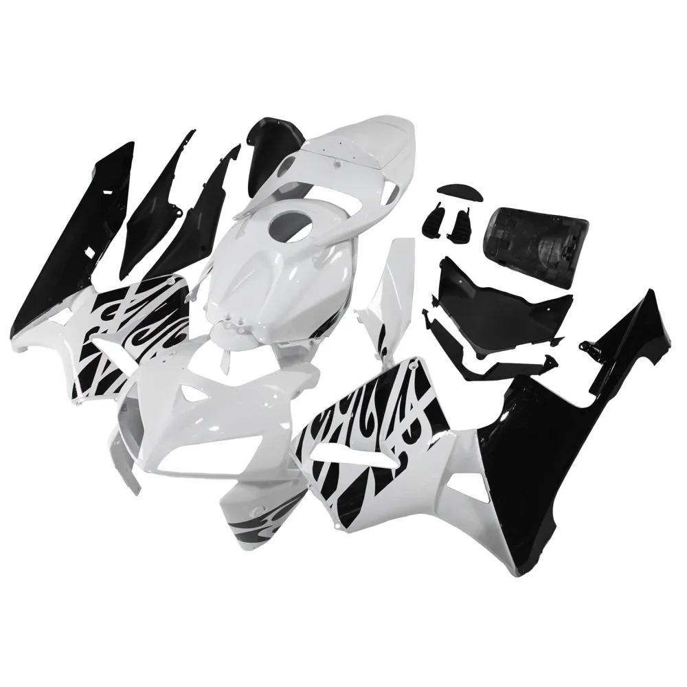 AMOTOPART 2005-2006 HONDA CBR600RR WIT Black Fairing Kit