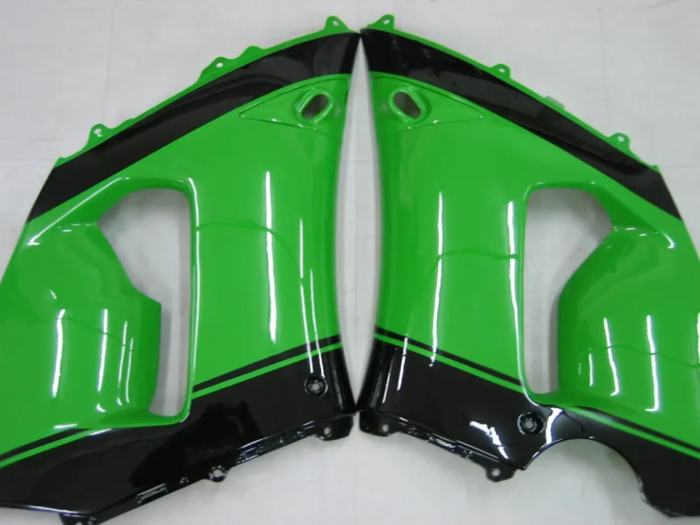 Amotopart 2005-2006 Kawasaki ZX6R 636 zwartgroene kuipset