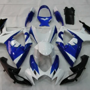 Amotopart 2006-2007 Suzuki GSXR 600/750 Black White Blue Fairing Kit