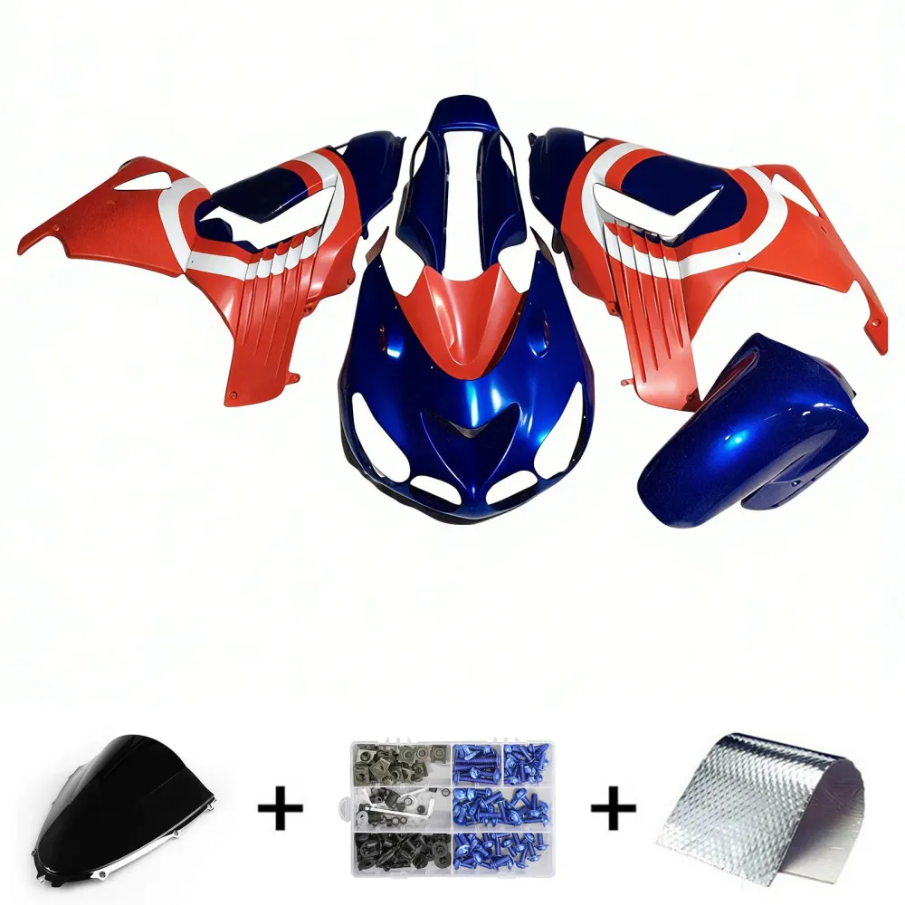 Amotopart 2006-2011 Kawasaki ZX14R ZZR1400 Oranje Rood Blauw Kuipset