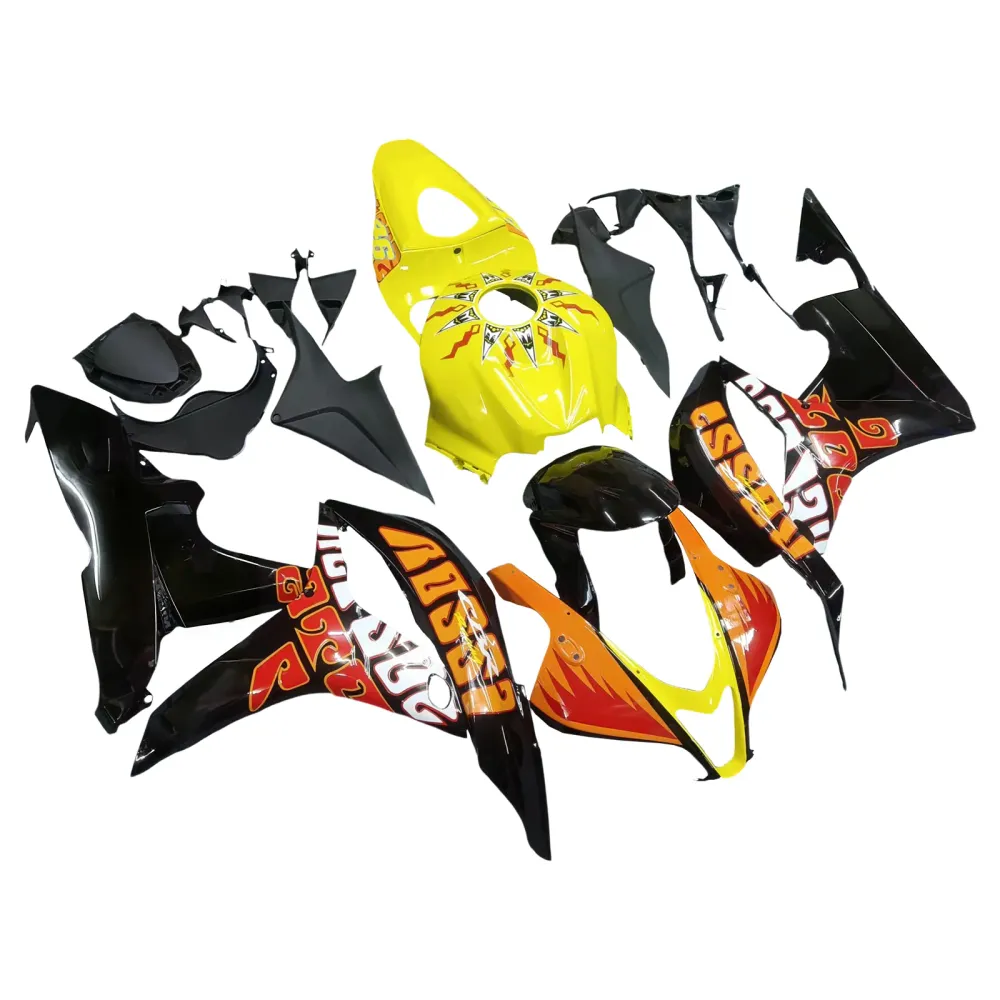 Amotopart 2007-2008 Honda CBR600RR Orange & Yellow Fairing Kit