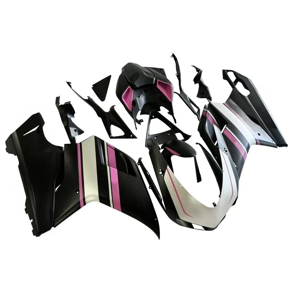 Amotopart 2007-2011 Ducati 1098/1198/848 Black Pink Fairing Kit