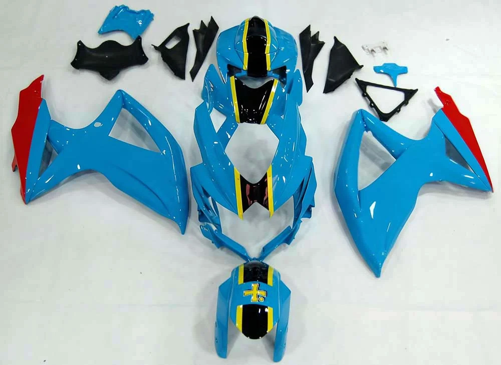 Amotopart 2008-2010 Suzuki GSXR 600/750 blauw rode kuipset