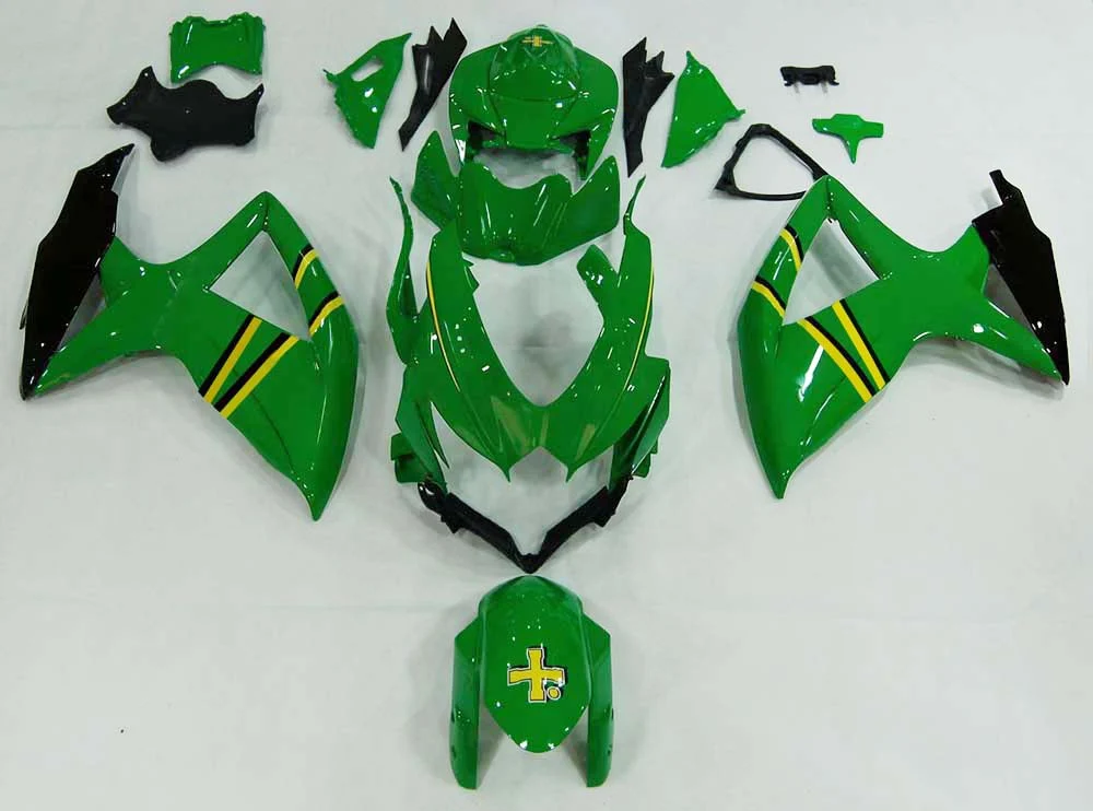 Amotopart 2008-2010 Suzuki GSXR 600/750 Zwart & Groene kuipset