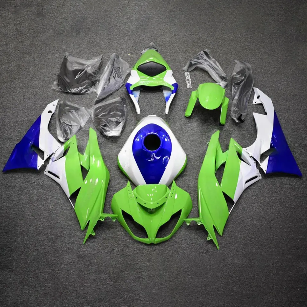 Amotopart 2009-2012 Kawasaki ZX6R 636 groen blauw wit kuipset