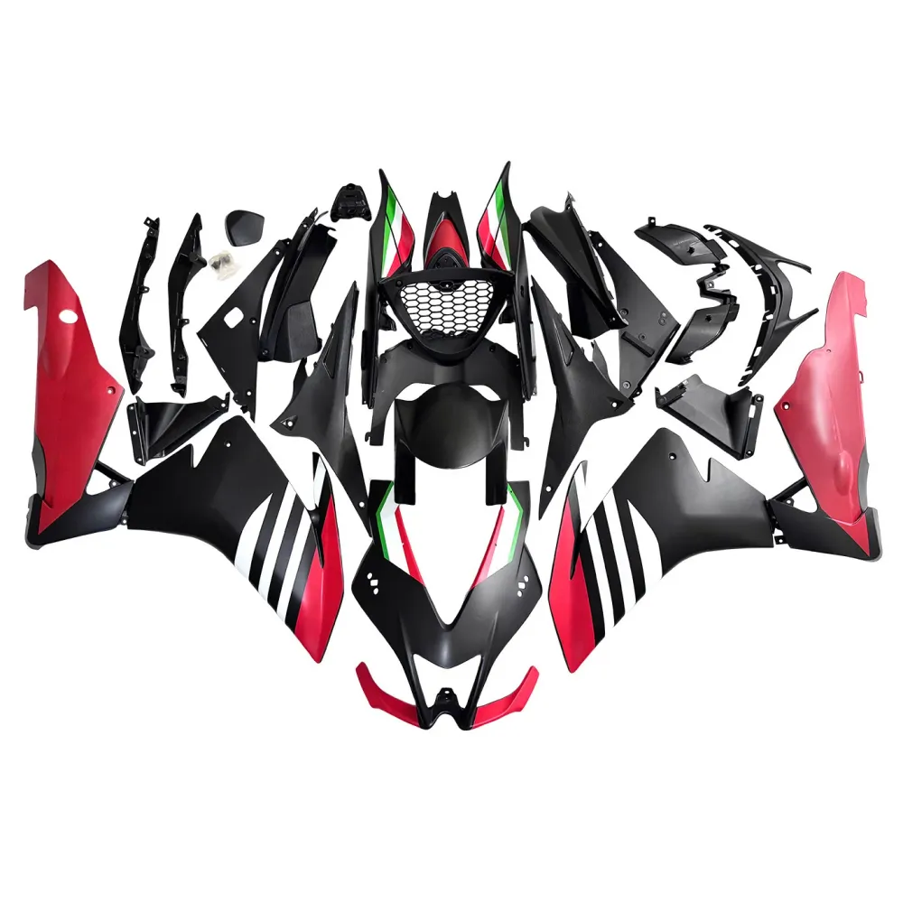 Amotopart 2009-2015 Aprilia RSV4 1000 White Red Green Fairing Kit