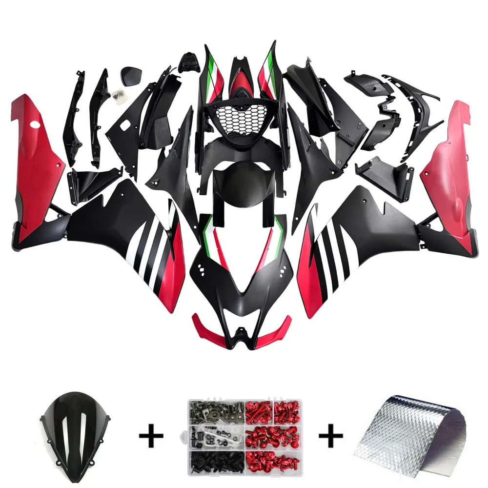 Amotopart 2009-2015 Aprilia RSV4 1000 White Red Green Fairing Kit