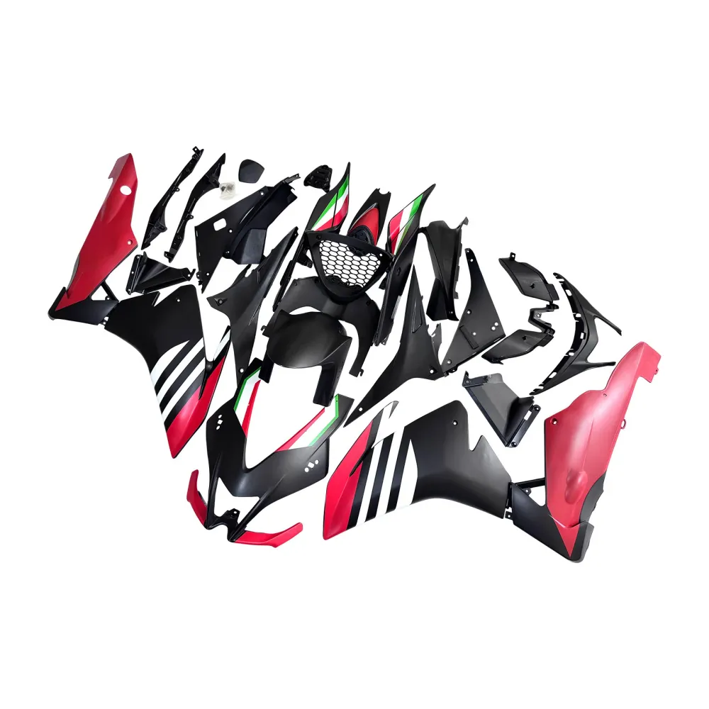 Amotopart 2009-2015 Aprilia RSV4 1000 White Red Green Fairing Kit