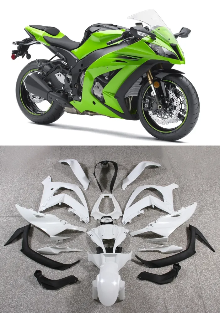 Amotopart 2011-2015 Kawasaki ZX10R groen-zwarte kuipset