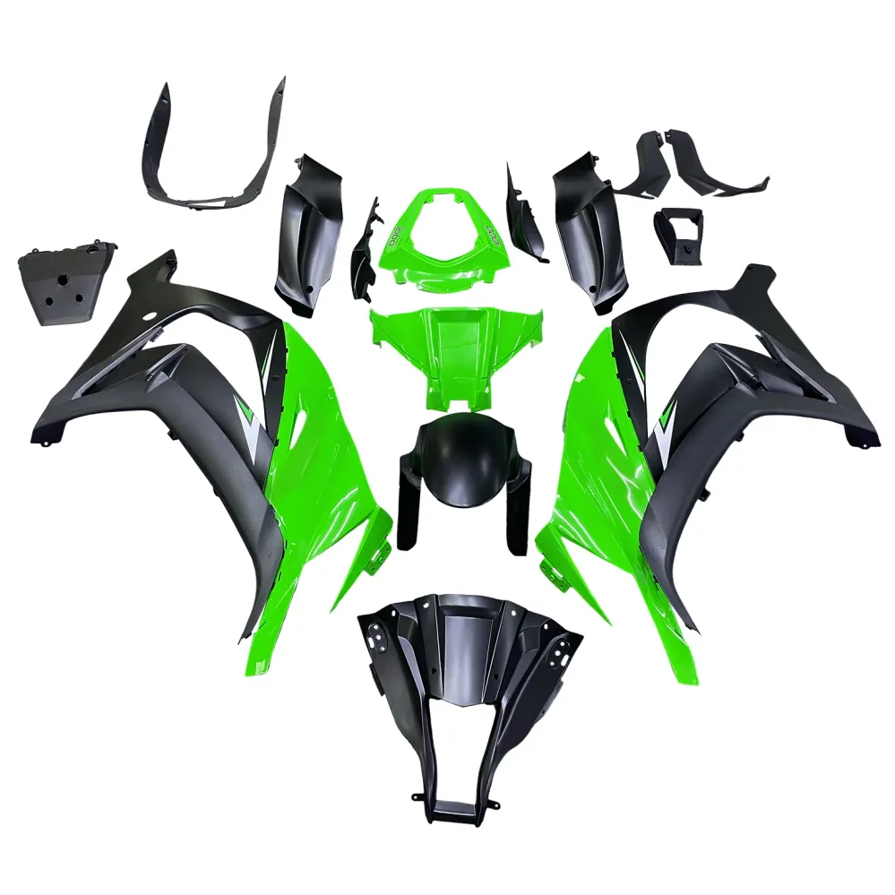 Amotopart 2011-2015 Kawasaki ZX10R groen-zwarte kuipset