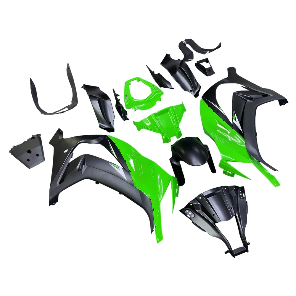 Amotopart 2011-2015 Kawasaki ZX10R groen-zwarte kuipset