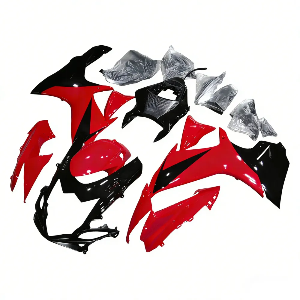 Amotopart 2011-2026 K11 GSXR 600/750 Suzuki Rood&BLack Style3 Kuipenset