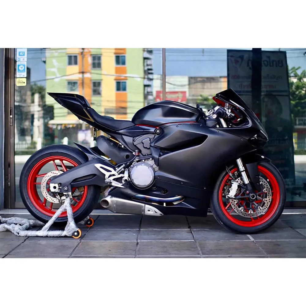 Amotopart 2012-2015 Ducati 899 Mat Black Silver Fairing Kit