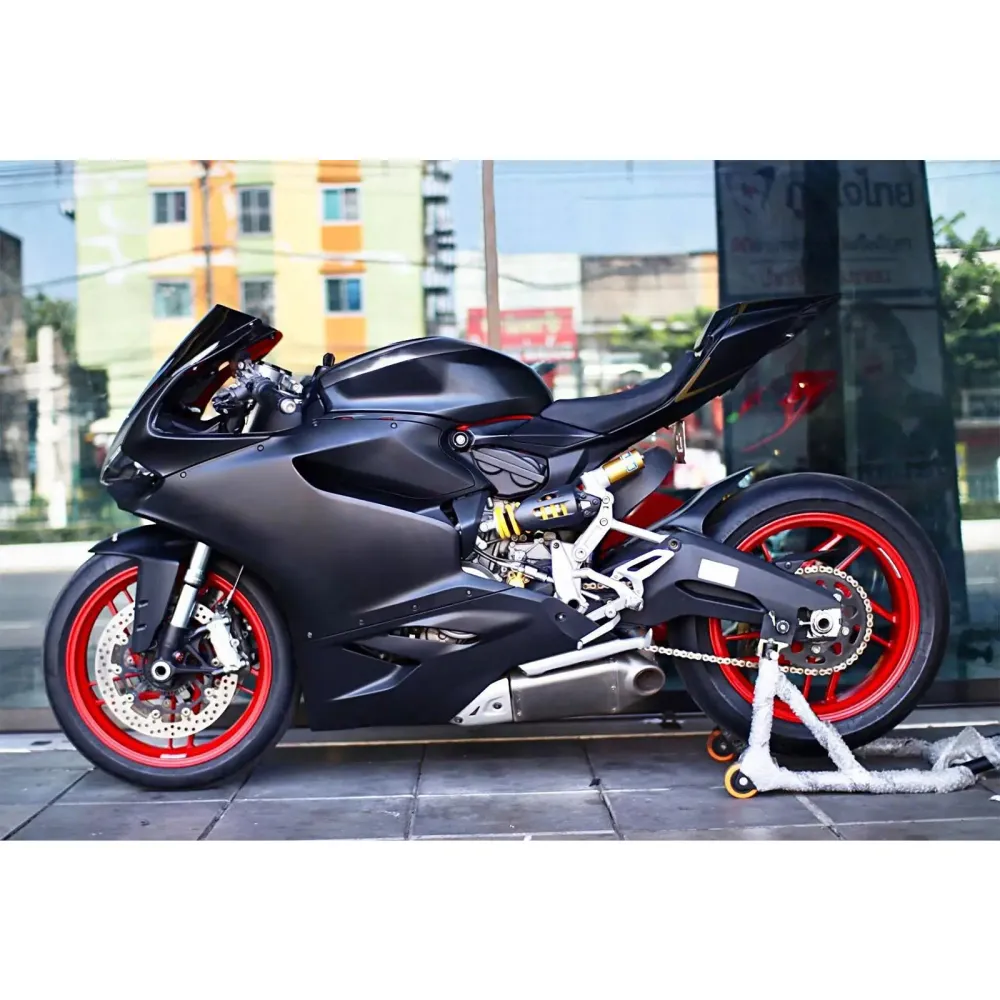 Amotopart 2012-2015 Ducati 899 Mat Black Silver Fairing Kit