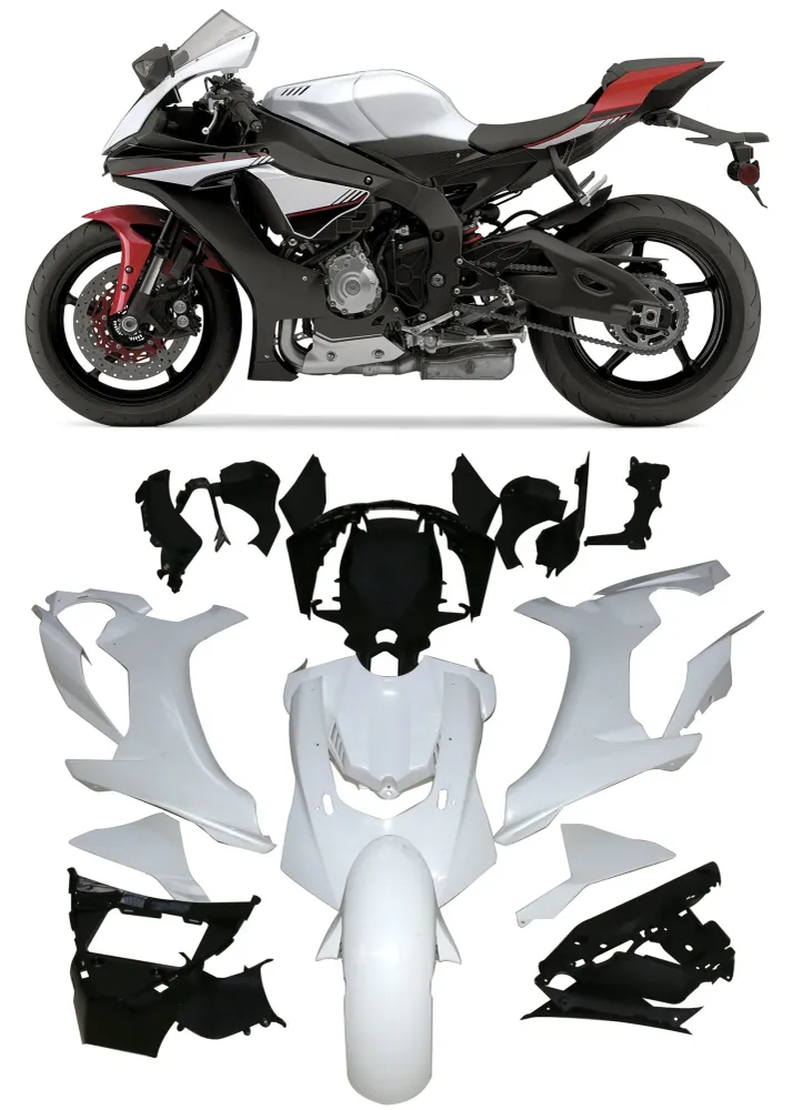 Amotopart 2015-2019 Yamaha YZF 1000 R1 Wit Zwart Rood Kuipset