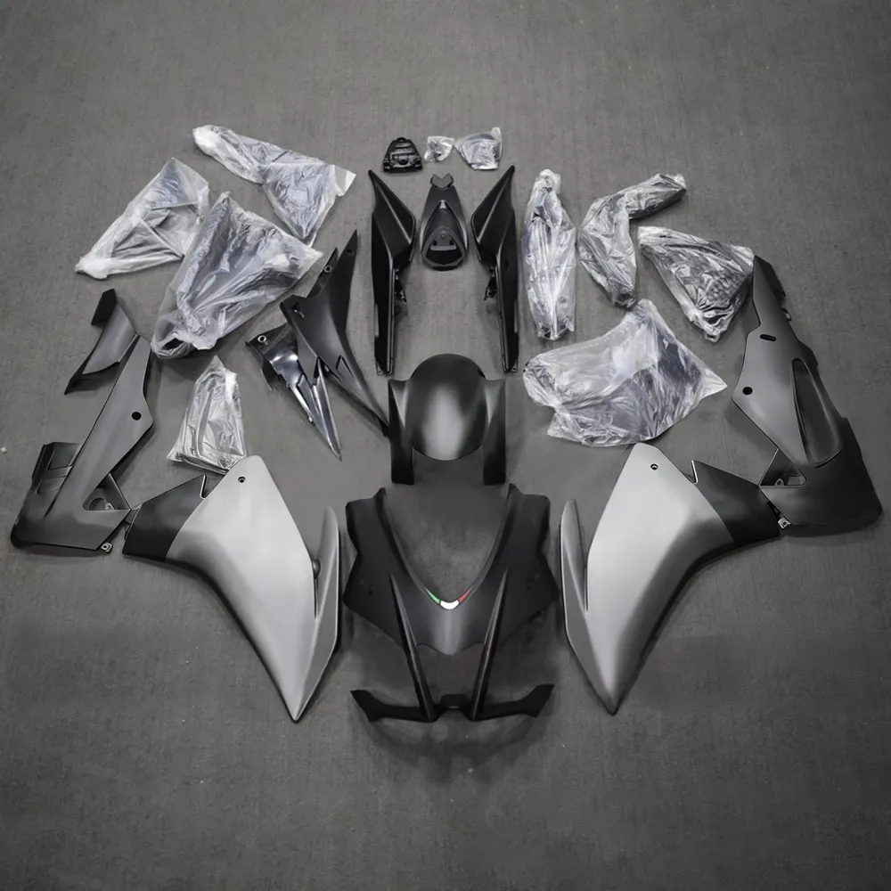 Amotopart 2016-2020 Aprilia RSV4 1000 Gray Black Fairing Kit