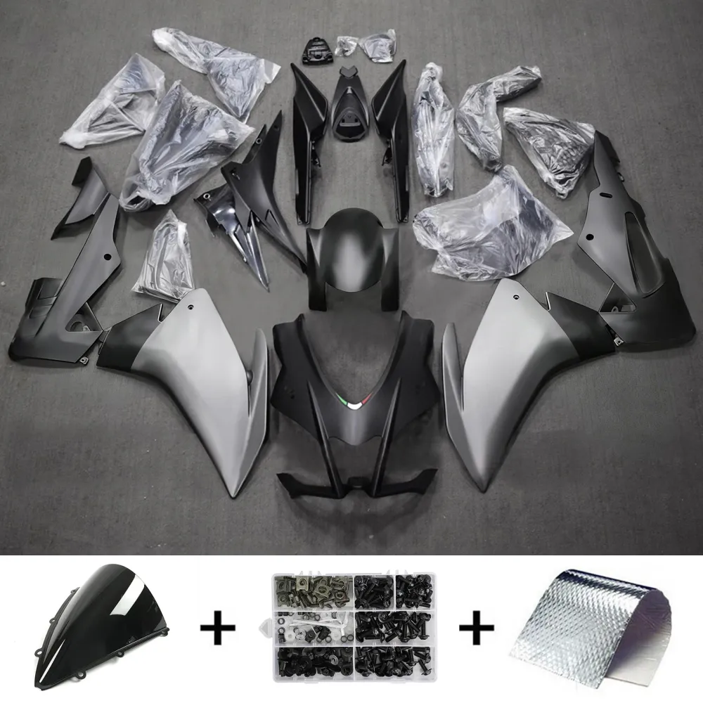 Amotopart 2016-2020 Aprilia RSV4 1000 Gray Black Fairing Kit