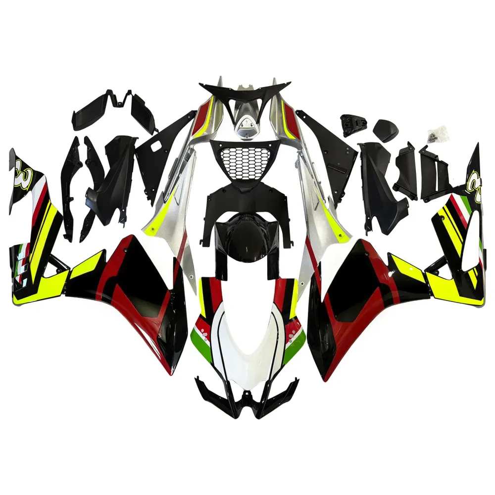 Amotopart 2016-2020 Aprilia RSV4 1000 Yellow Black Red Fairing Kit
