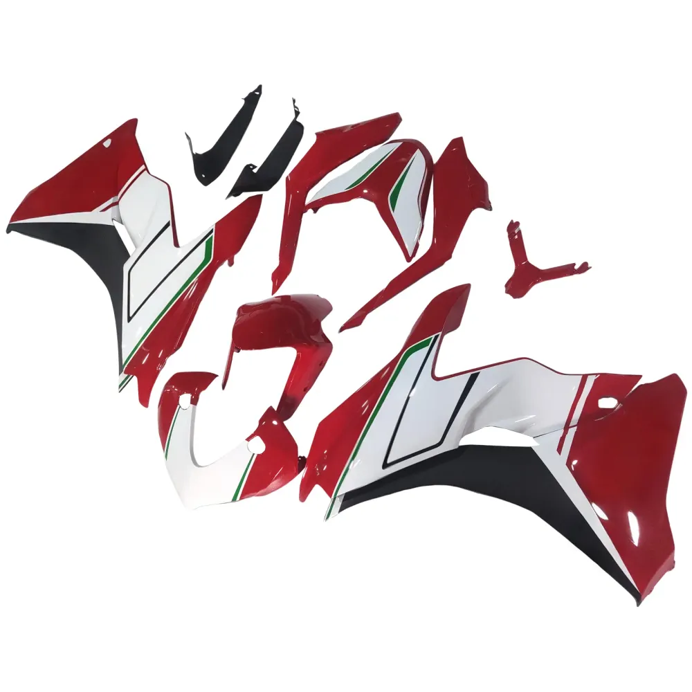 Amotopart 2017-2022 Ducati SuperSport 939 / 939S White Red Fairing Kit