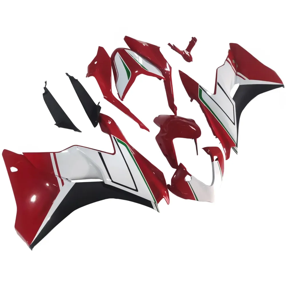 Amotopart 2017-2022 Ducati SuperSport 939 / 939S White Red Fairing Kit