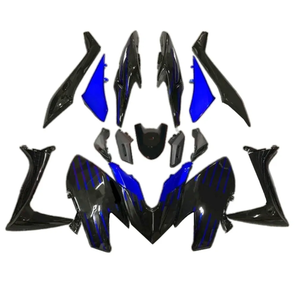 Amotopart 2019-2021 Yamaha Tmax560 Blue Black Fairing Kit