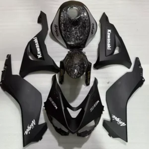 Amotopart 2024-2026 Kawasaki ZX6R kuipset met zwart koolstofvezelpatroon
