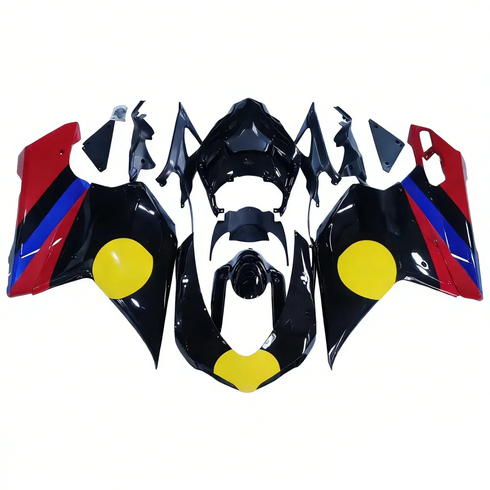 Amotopart Alle jaren Ducati 1098/1198/848 Glanzend Zwart Geel Cirkel Kuipset