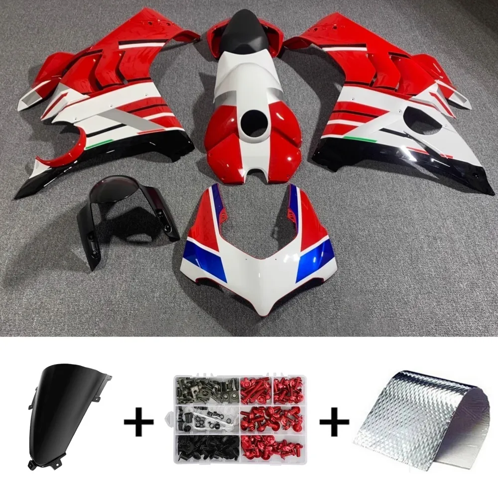 Amotopart Ducati 20-21 Panigale V4 V4S Black White Red Rooding Kit