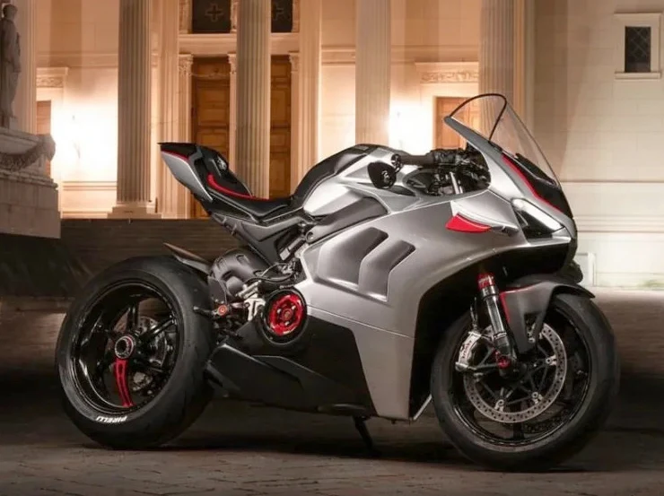 Amotopart Ducati 20-21 Panigale V4 V4S Silver White Kuip Kit