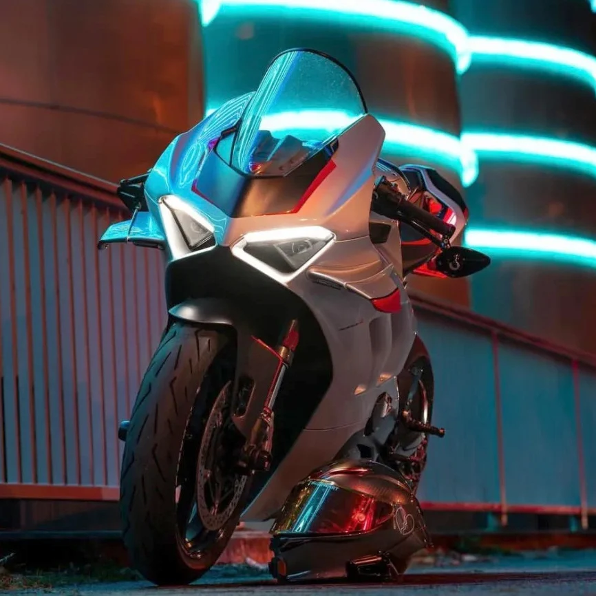Amotopart Ducati 20-21 Panigale V4 V4S Silver White Kuip Kit