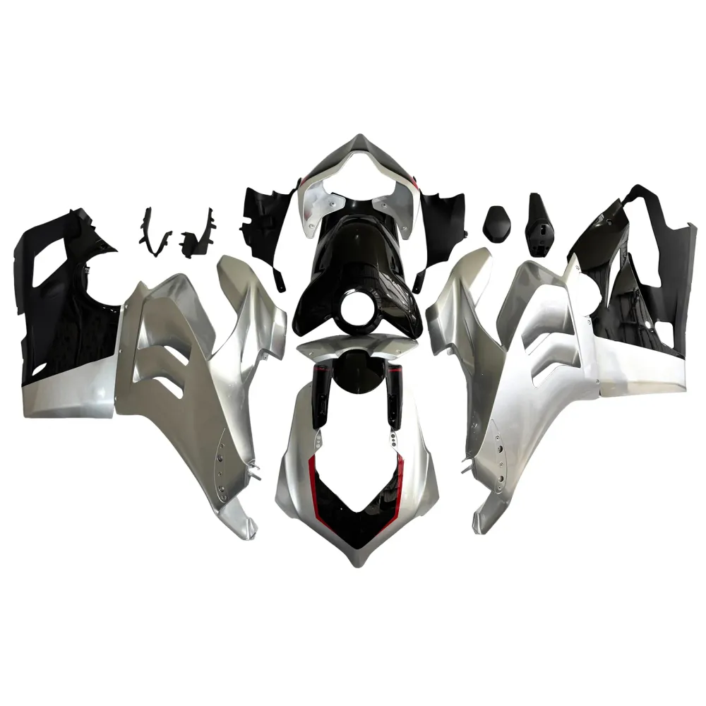 Amotopart Ducati 20-21 Panigale V4 V4S Silver White Kuip Kit