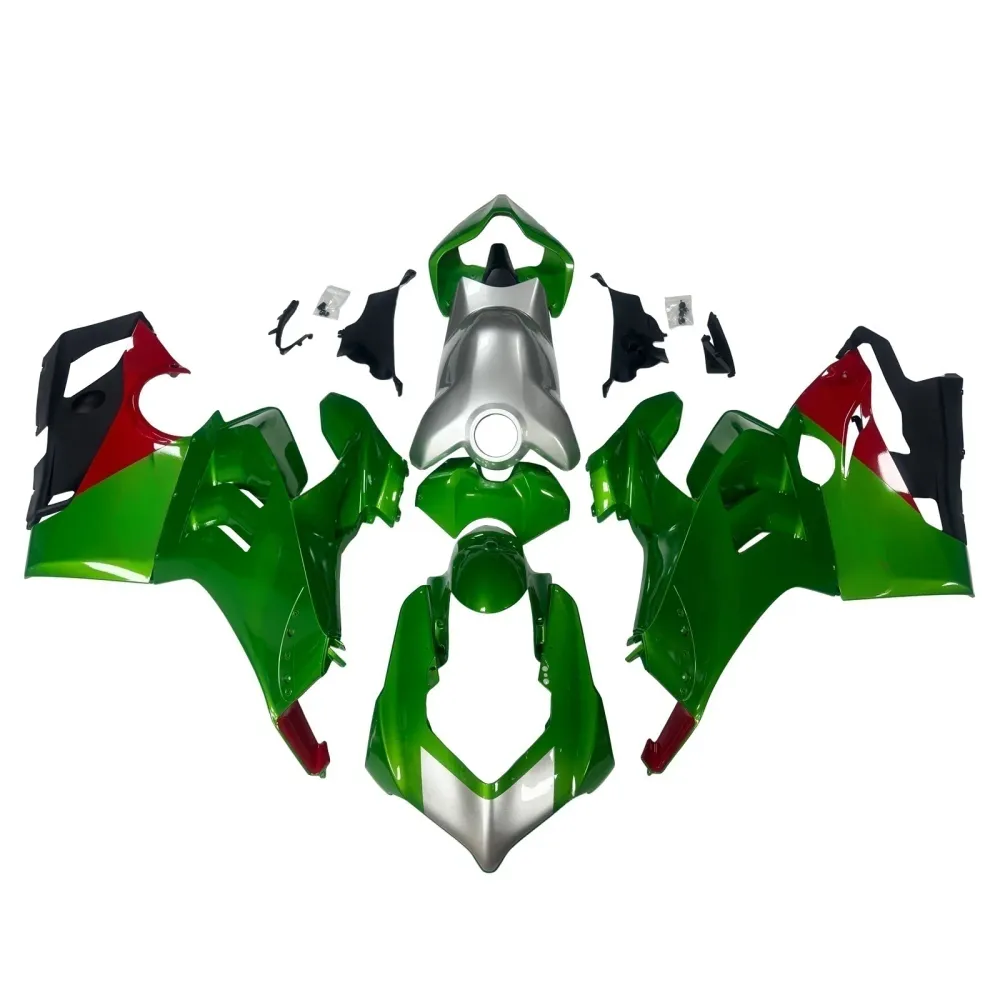 Amotopart Ducati 20-21 Panigale V4 V4S zilver rood & groene kuipset