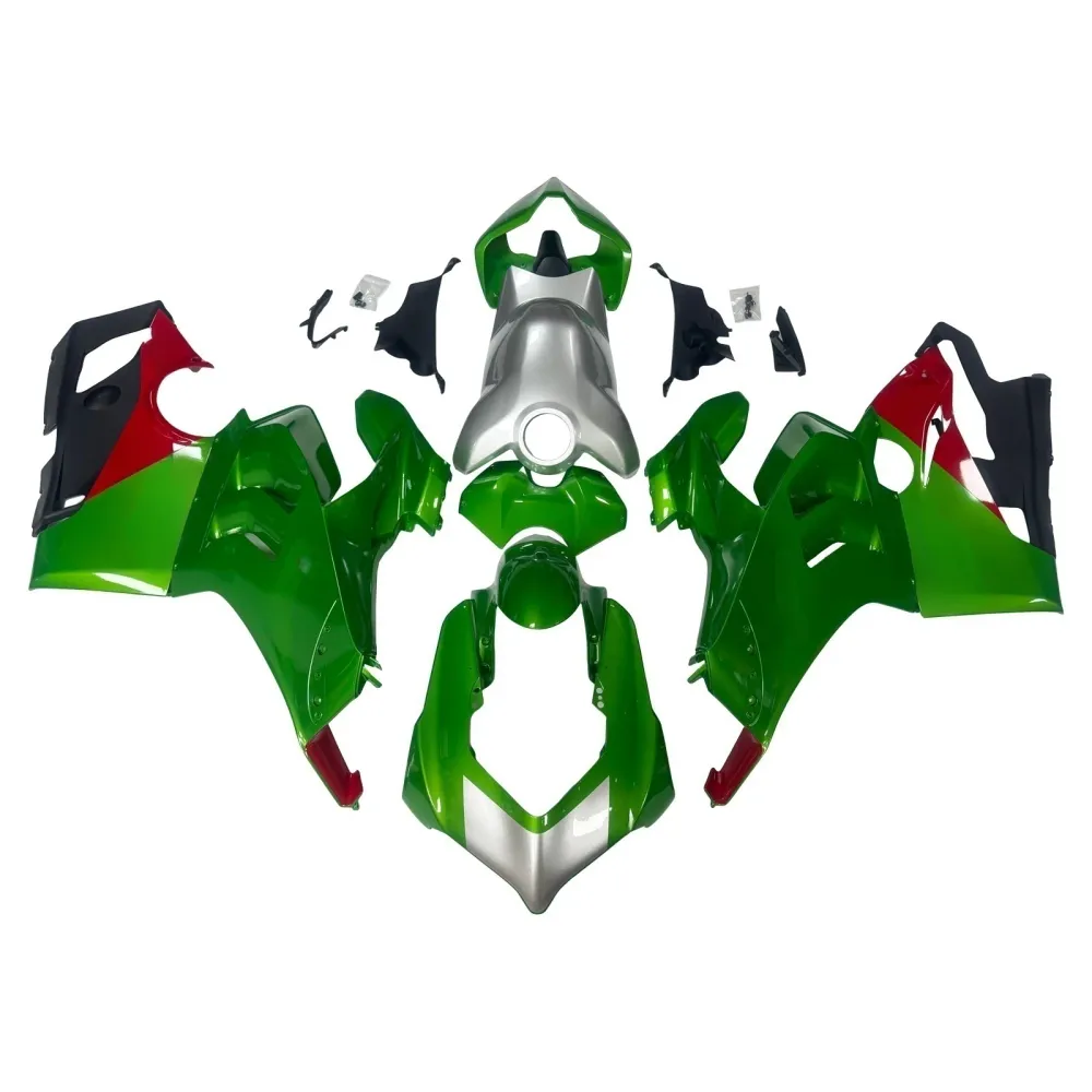 Amotopart Ducati 20-21 Panigale V4 V4S zilver rood & groene kuipset