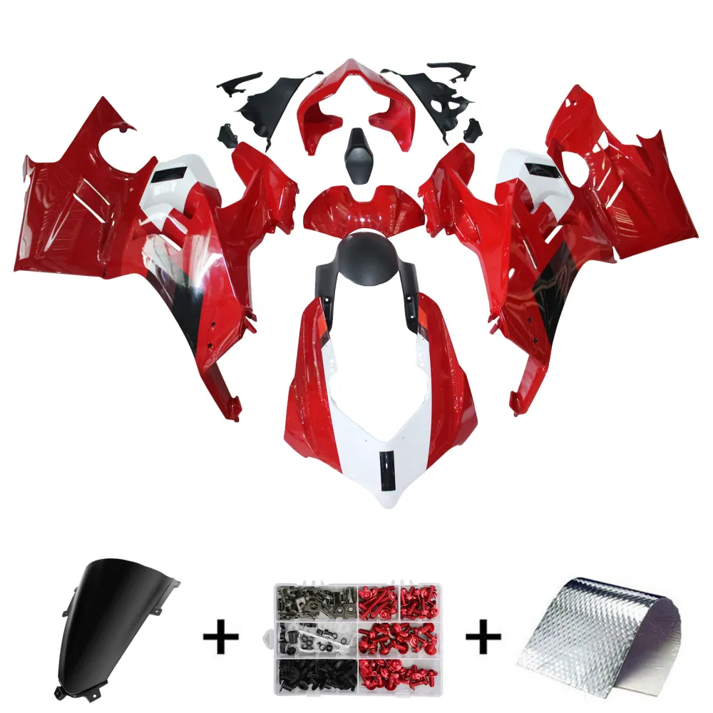 Amotopart Ducati 22-24 Panigale V4 V4S Black White Red Rooding Kit