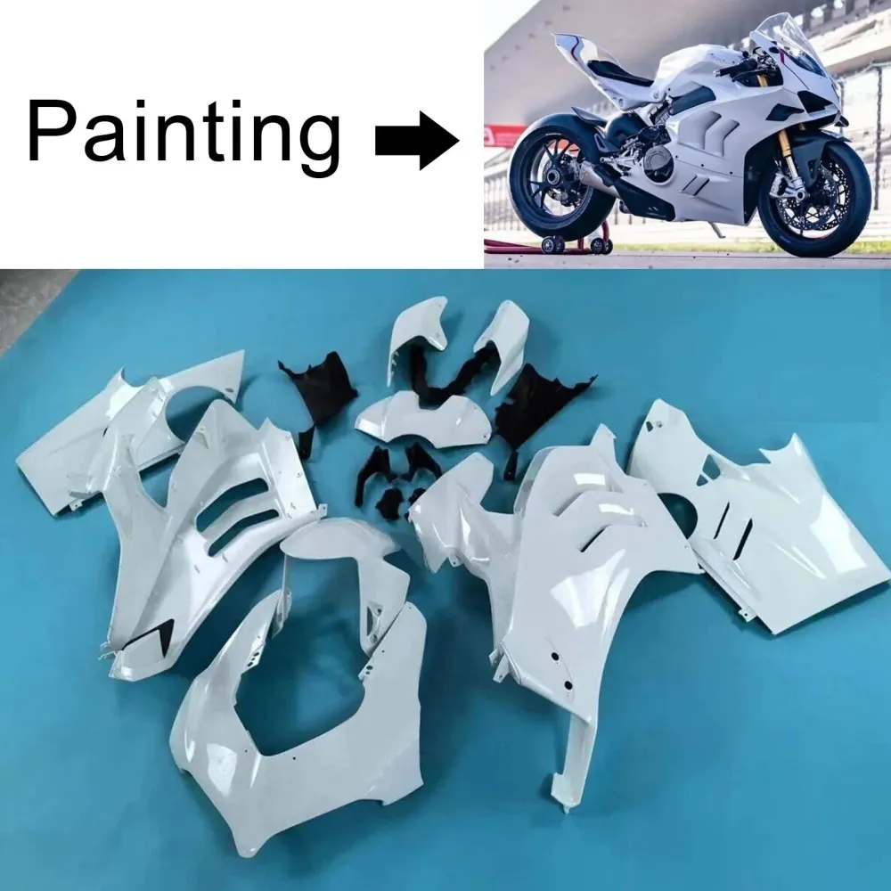 Amotopart Ducati 22-24 Panigale V4 V4S Black White Fairing Kit