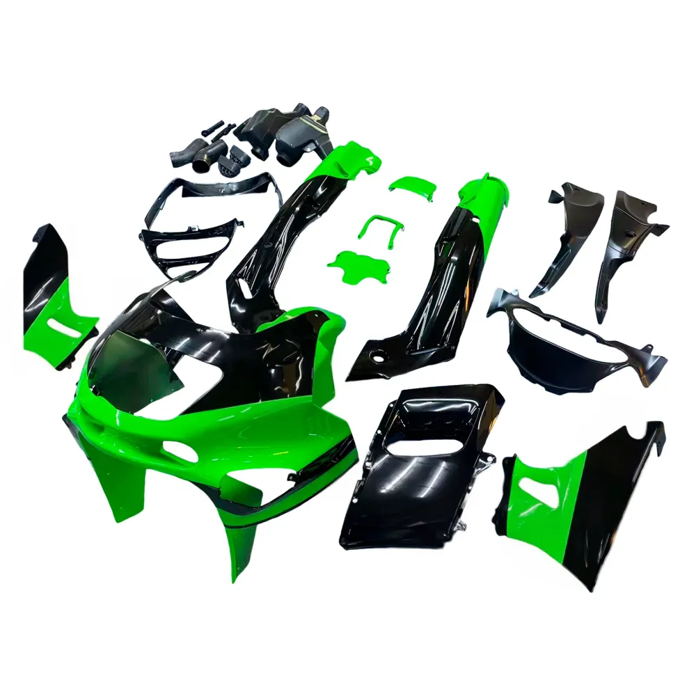 Amotopart Kawasaki 1993-2007 ZZR400 & 1998-2003 ZZR600 groen-zwarte kuipset
