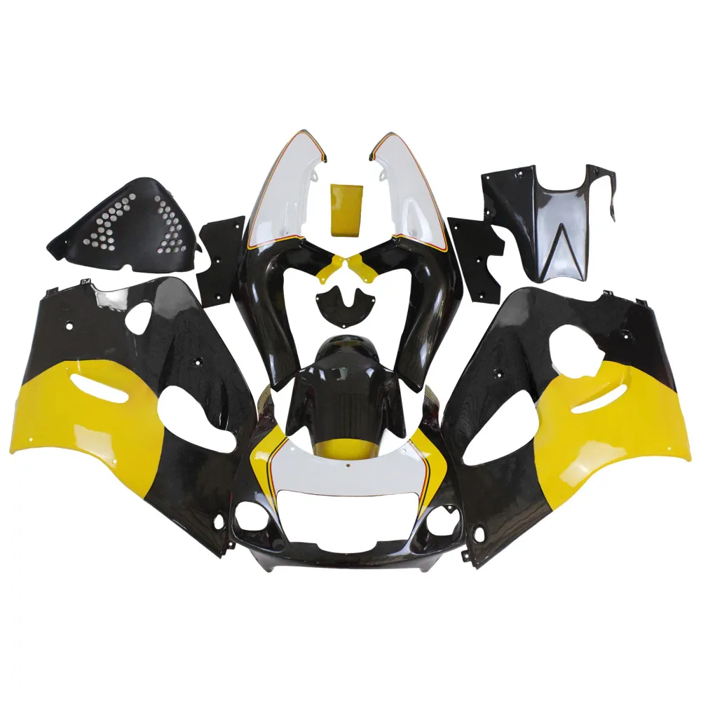 Amotopart Suzuki 1996-2000 GSXR600 & 1996-1999 GSXR750 Black White Fairing Kit