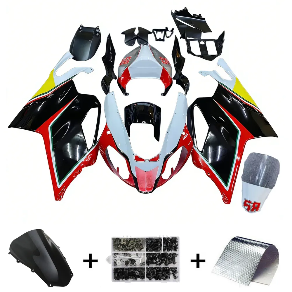 Amotopart 2003-2006 Aprilia RSV1000 Red & Black Style2 Fairing Kit