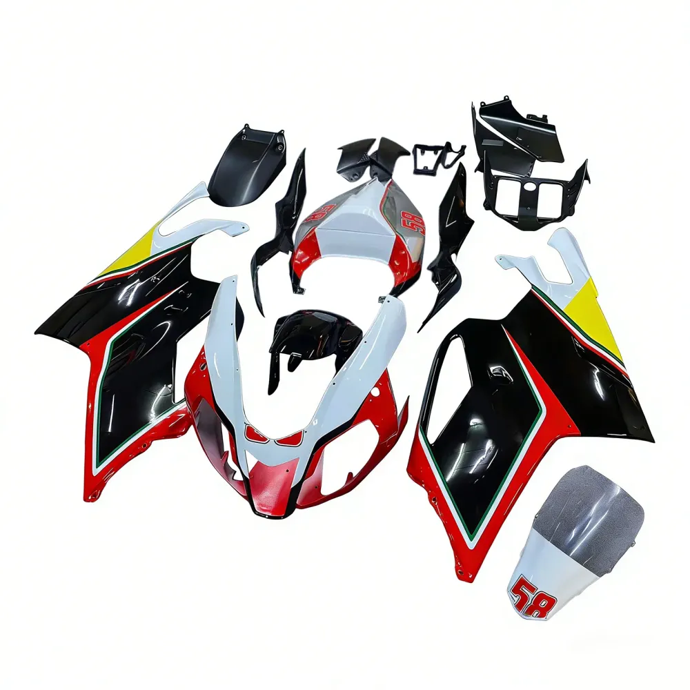 Amotopart 2003-2006 Aprilia RSV1000 Red & Black Style2 Fairing Kit
