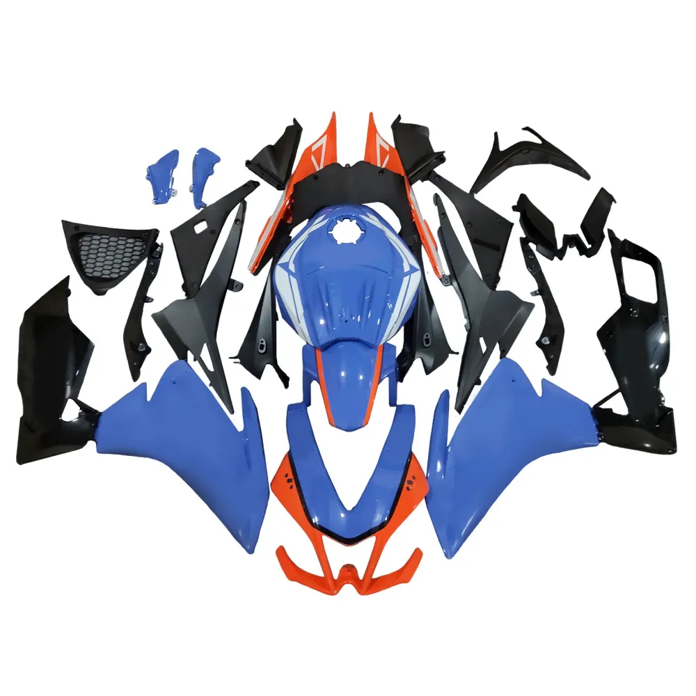 Amotopart 2012-2016 RS4 125 50 Aprilia Blue & Orange Fairing Kit