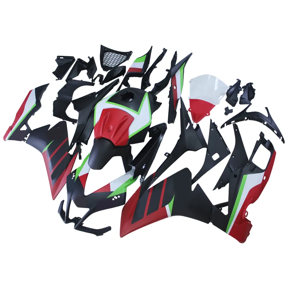 Amotopart 2012-2016 RS4 125 50 Aprilia Red & Green Style3 Fairing Kit