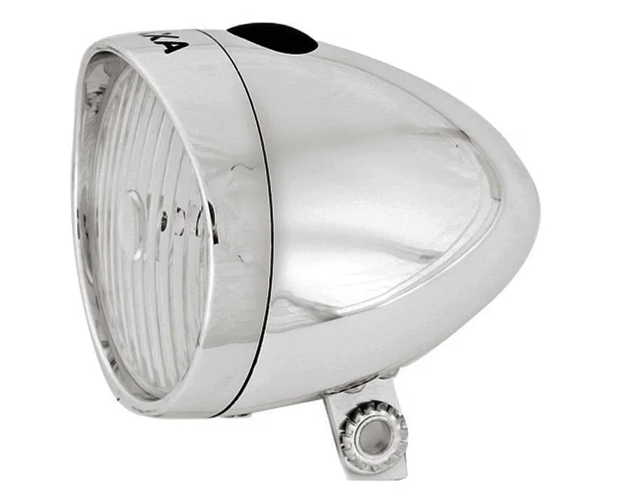 Koplamp Axa Classic op batterijen - zilver