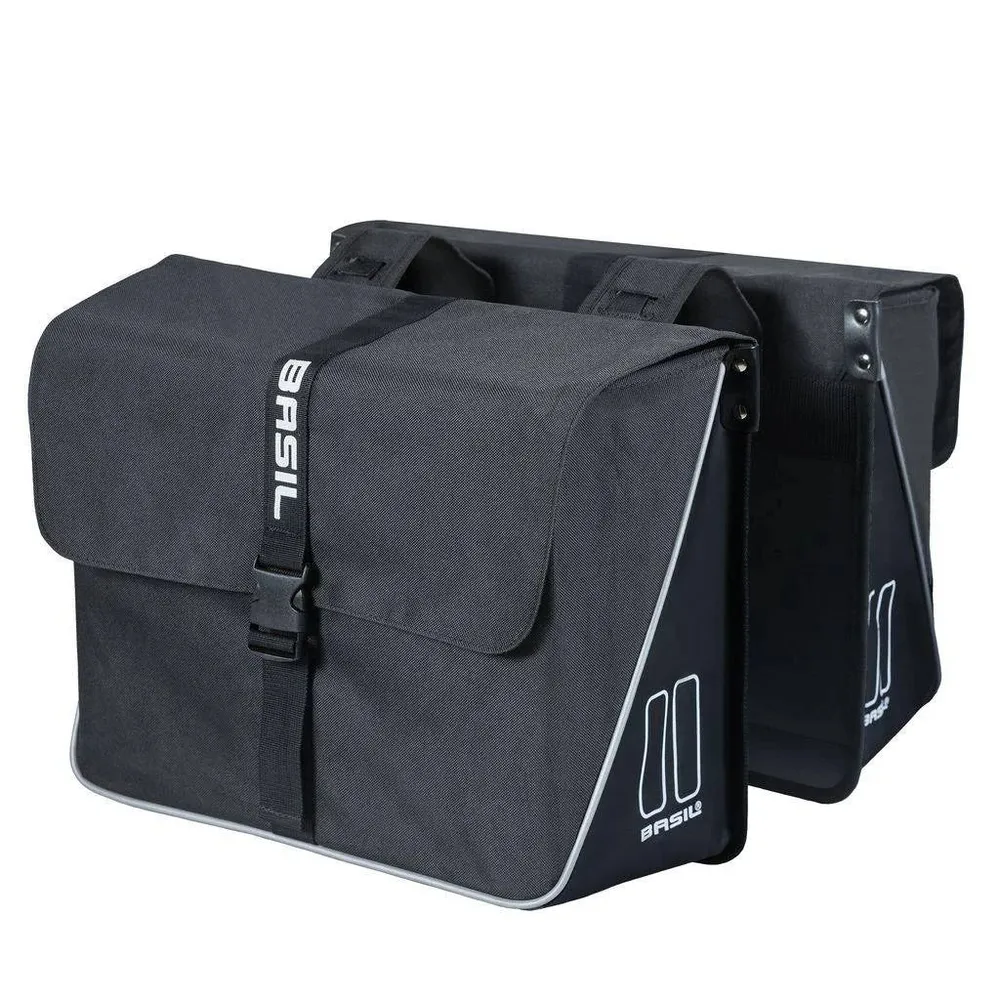 Dubbele fietstas Basil Forte 35 liter - zwart