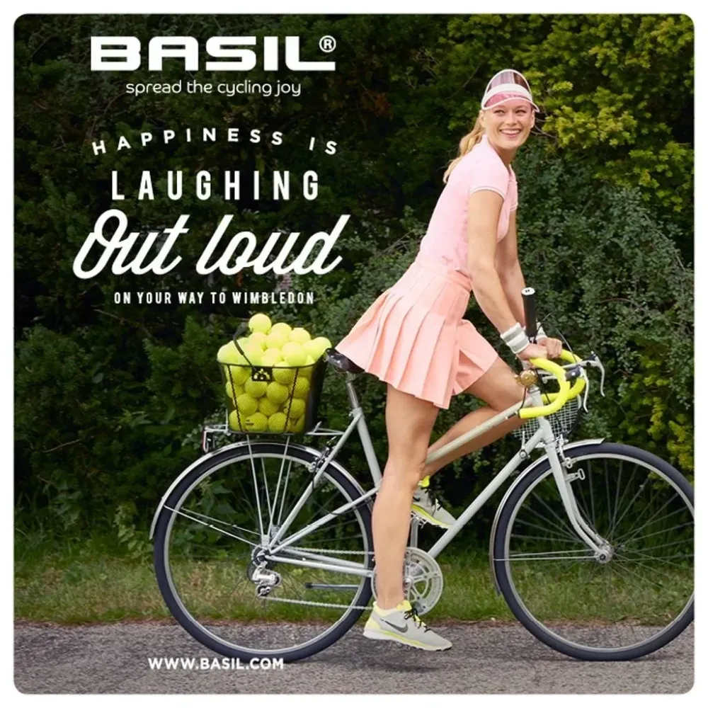 Fietsmand Basil Bold klein - inclusief Clever bevestigingssysteem - zwart