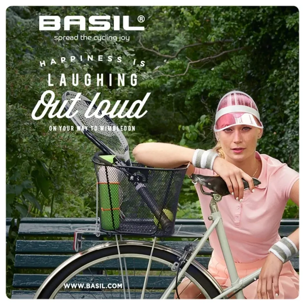 Fietsmand Basil Bold klein - inclusief Clever bevestigingssysteem - zwart