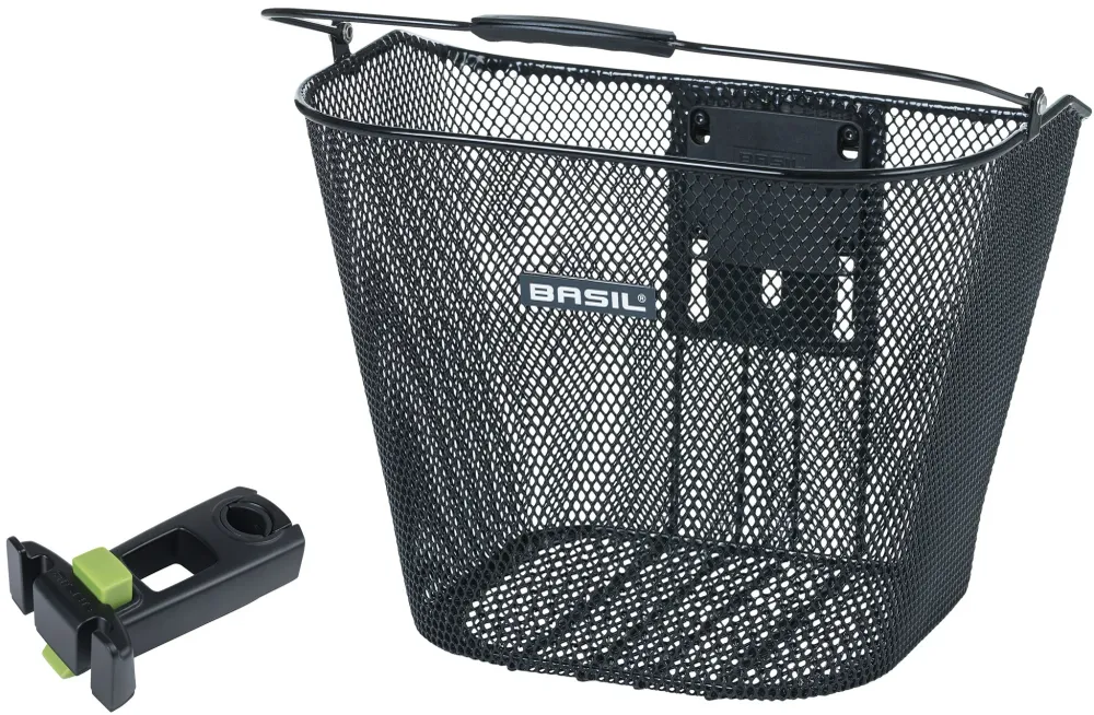 Fietsmand Basil Bremen KF - zwart (met Ahead-Stemholder)