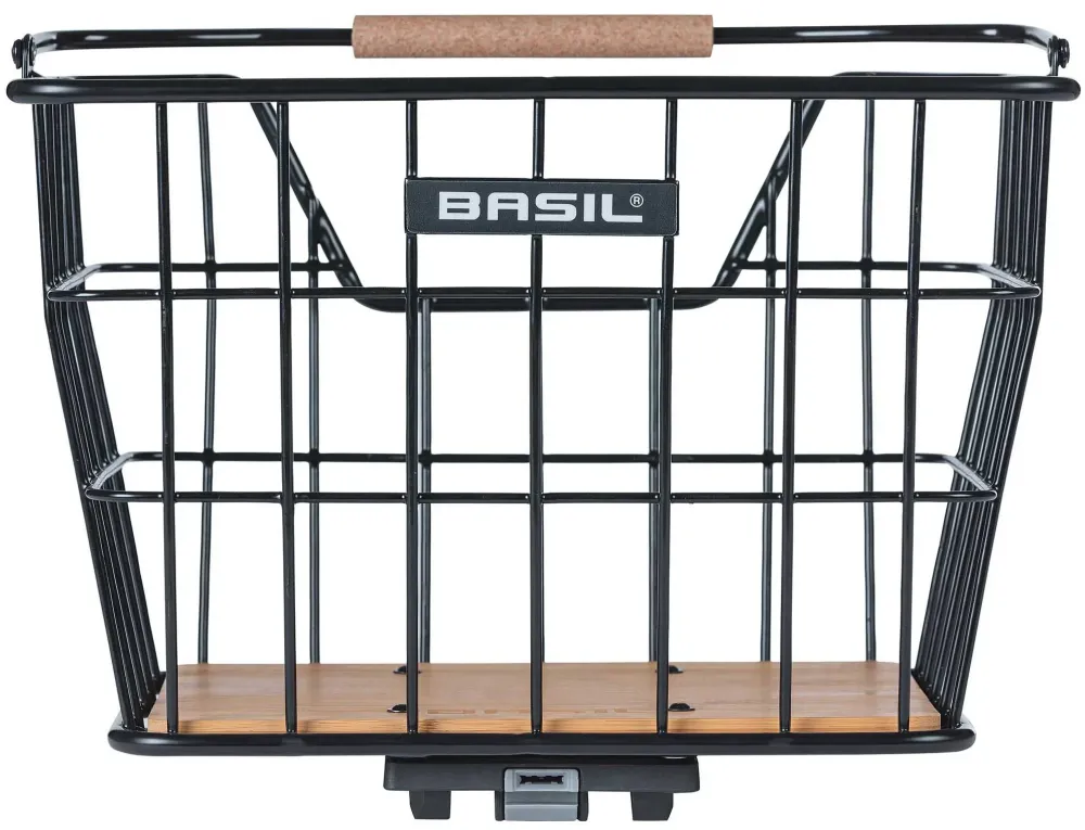 Fietsmand MIK Basil Nordland - voorop en/ achterop - Zwart / Natural Bruin