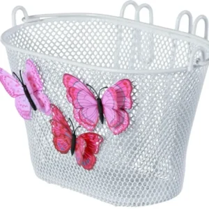 Kinderfietsmand Basil Jasmin Butterfly - Wit