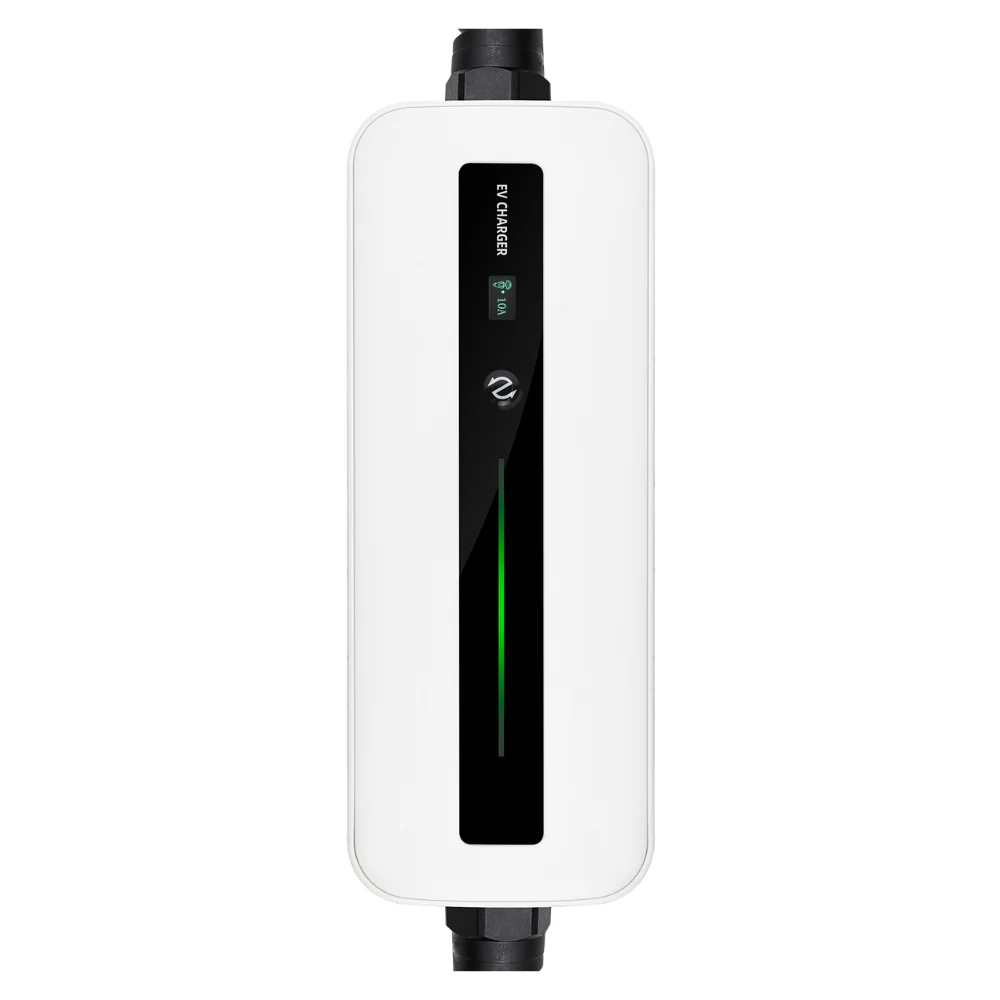 Mobiele Lader Lucid Gravity - Besen Wit met LCD Type 2 naar Schuko