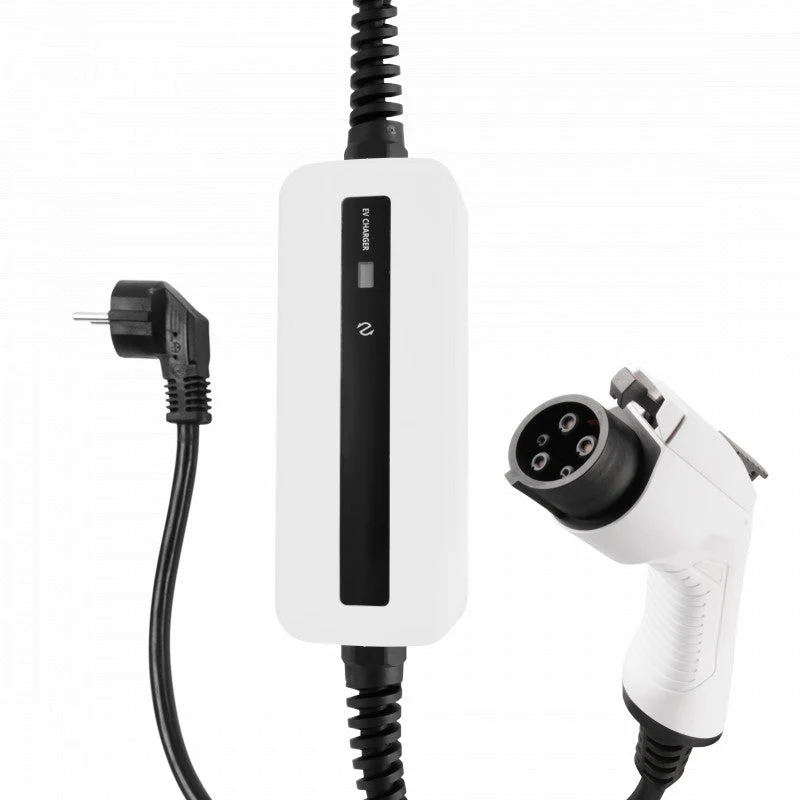 Mobiele Lader Opel Ampera - Besen Wit met LCD Type 1 naar Schuko